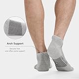 BAMBOO COOL Men's Ankle Socks Athletic Cushioned Moisture Wicking, Running Socks Arch Support Breathable, Heel Tab 8 Pack