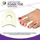 Premium Foam Toe Separators - Toe Spacers for Corn, Bilster, and Hammer Toe Relief - 1/4 Inch - Bulk Pack of 100 Toe Pads