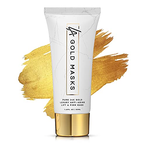 LA Gold Masks - 24k Gold Anti Aging Lift and Firm Blackhead Remover Skin Care Face Mask