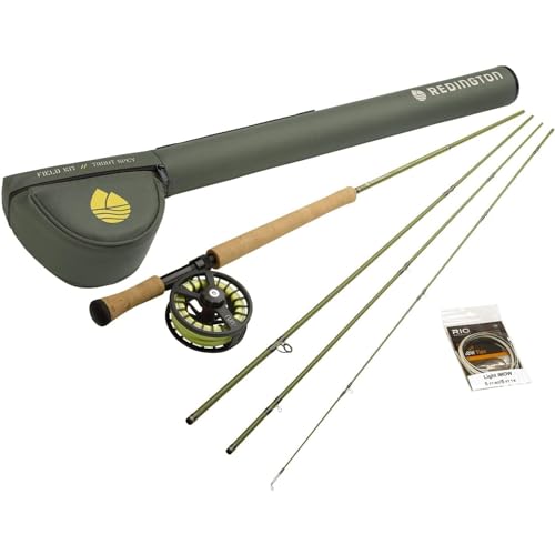Redington Trout Spey Fly Fishing Field Kit, 11'3 Medium-Fast Action Rod and Run Reel, Trout Fly Line, Carrying Case