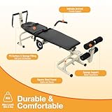 WBGANG Back Stretch Bench Lumbar Vertebra Cervical Traction Table and Chair Physiotherapy Massage Table for Back Pain Extension Table Cervical Traction Chair Physiotherapy Massage for Pain Relief