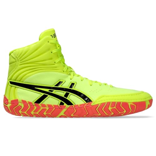 ASICS Men's Aggressor 5 Wrestling Shoes, 10, Safety Yellow/Black