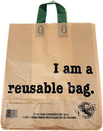 Reli. Shopping Bags, Reusable (250 Count Bulk; 2.25 mil Thick) | Recyclable Kraft Shopping Bags for Restaurant, Take Out, Retail, Grocery | (12" L x 6.75" W x 14" H) (Brown)