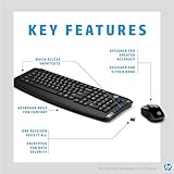 HP Wireless Keyboard and Mouse Combo, 2.4 GHz Wireless Connection, 12 Keyboard Shortcuts, Ten hotkeys, Single USB Nano Receiver, Ultra-Precise Mouse, Ideal for Office Work, Black (2025 Latest Model)