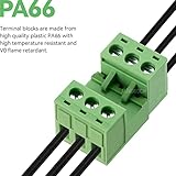 JANDECCN 20Pcs 3 Pin 5.08mm Pitch DIY PCB Mount Screw Terminal Block Connector with 20Pcs 3 Pin Phoenix Plug