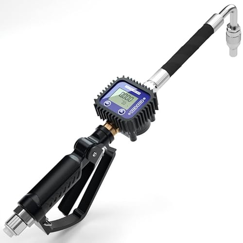 Air Operated Oil Control Valve Digital Meter Pneumatic Fuel Dispensing Nozzle Heavy Duty Oil Transfer Gun Controller 1/2BSP 70Bar 50GPM
