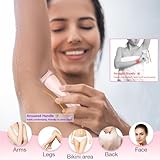 Electric Razors Shaver for Women, 2-in-1 Womens Electric Razor for Leg Arm Face, Cordless Bikini Trimmer Hair Removal for Women with Detachable Head, Painless,IPX7 Waterproof,Wet & Dry,Pink