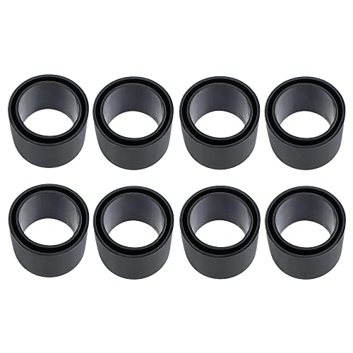 8 Pcs Black Rubber Fishing Rod Holder Tube Insert Protector, Fit 2" Tube(50mm to 51mm)