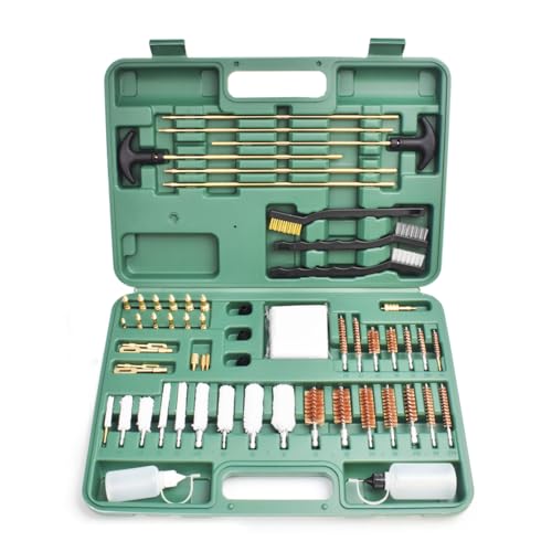 Motanar Gun Cleaning Kit Universal for All Guns, Gun Brushes for Pistol, Handgun, Shotgun, Rifle, Elite Brass Rods and Gun Accessories for Men (Brass Jags & Loops)
