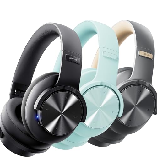 Picun 【3PACK】 B8 Headphones Wireless Bluetooth Gray & Cyan & Black