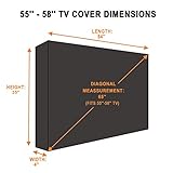 Outdoor TV Cover 55" - 58" - with Bottom Cover - 600D Water-Resistant and Dust-Resistant Material- Fits Your TV Better