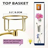 Hand Towel Holder for Bathroom Wall, Elegent Towel Hook with Candle Holder, Gold Towel Ring, Towel Rack Wall Mounted Hanger for Bathroom, Kitchen, Entryway, Drill Holes