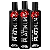 Wet Platinum Silicone-Based Personal Lubricant | Ultra Smooth, Super Slick, Hypoallergenic, Long-Lasting Performance, Waterproof Formula| Lube for Men, Women & Couples, 3 fl oz (Pack of 3)