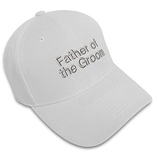 Speedy Pros Baseball Cap Father of The Groom Embroidery Holidays and Occasions Wedding Acrylic Hats for Men & Women Strap Closure White Design Only