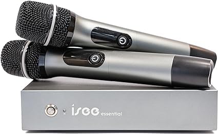 2024 ISEE Essential Home Karaoke Machine with 2 Wireless Microphones for Adults, Huge Song Library 400k+ Mixed Language English, Chinese, Filipino, Korean etc