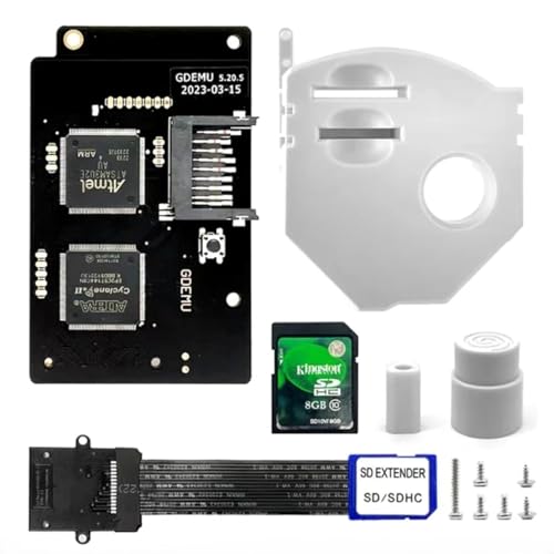 Retrotech GDEMU V5.20.5 Optical Drive Emulation With SD card Extension Plus 8gb SD Card Kit for Dreamcast VA1 Console - White
