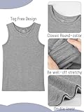 Gnodio 5 Pack Boys Tank Tops Boys Undershirts Kids Cotton Undershirts Tees Sleeveless Tank Tops Shirts for Kids Youth