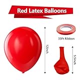 Bezente Red Balloons Latex Party Balloons - 100 Pack 12 inch Round Helium Red Balloons for Wedding Anniversary Birthday Valentine's 4th of July Independence Memorial Day Patriotic Party Decorations