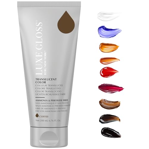 ECRU New York LUXE GLOSS Hair Gloss, Translucent Color for Glass-Like Shine and Enhanced Color, Coffee