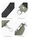 Telena Mini Zip Around Wristlet Wallets for Women Coin Purse Keychain Dual Pouch Wallet Green Black