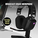 Corsair HS80 RGB USB Premium Gaming Headset with Dolby Audio 7.1 Surround Sound (Broadcast-Grade Omni-Directional Microphone, Memory Foam Earpads, High-Fidelity Sound, Durable Construction) Carbon