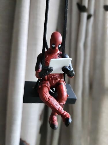 Funny Anime Car Mirror Hanging Accessories - Deadpool Ornaments Rearview Mirror Decoration - Christmas Car Interior Decor