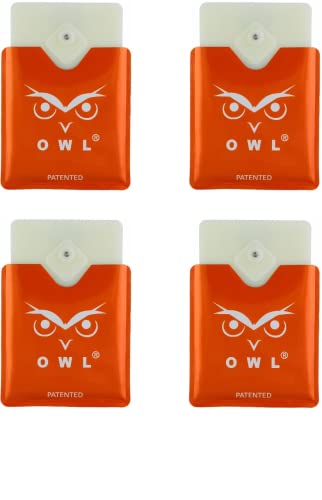 OWL The Only Flat Car Window Glass Breaker & Seatbelt Cutter Card Emergency Escape Rescue Hammer Safety Life Saving Crash Survival Kit 2-in-1 Tool - Made in USA (4 Pack Orange)