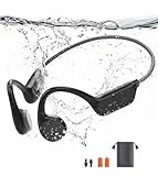 Bone Conduction Headphones Swimming, IPX8 Professional Waterproof Headphones Swimming Built-in 32G Memory, Open Ear Wireless Bluetooth 5.4 Underwater Earbuds with Mic for Running, Cycling, Workout