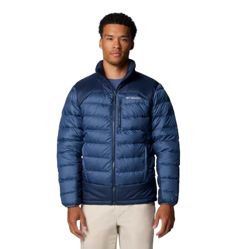 Columbia Men's Autumn Park II Down Jacket, Dark Mountain/Collegiate Navy, Large