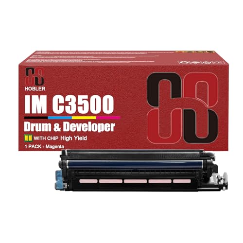 DTGACE IM C3500 Drum and Developer Units Compatible for Ricoh IM C3500 Imaging Drum and Developer Unit Work for Ricoh IM C3000 C3500 Printers 1 Magenta Pack