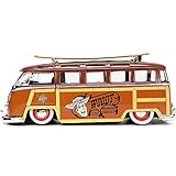 Jada Toys Disney Pixar Toy Story 1:24 Volkswagen T1 Bus Diecast Vehicle & 2.75" Woody Figure, Brown