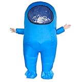 MXoSUM Impostor Inflatable Costume for Adult Funny Halloween Spacesuit Costume Astronaut Figures for Adult Game Fans