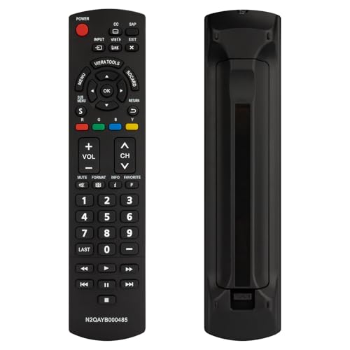 N2QAYB000485 Remote Control for Panasonic Tv Remote Replacement, Replace Panasonic Tv Remote Compatible with LCD LED Plasma Viera TVs TC-42LD24 TC-42LS24 TC-42PS14 TC-54PS14 TH-32LRU5 TH-42LRU50