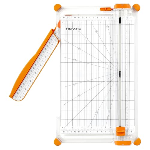 Fiskars Precision Paper Trimmer - Easy, Safe and Accurate for Crafts, Gifts, Cards and More - Always Cuts Straight