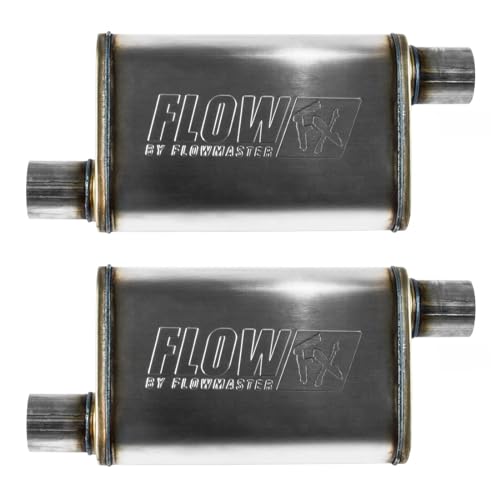 Flowmaster 71236 FlowFX Muffler (2 Pack), 409S 2.5" Offset In / 2.50 Out Moderate Sound by MAPerformance