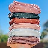 Mama Koala 3.0 Pocket Cloth Diapers for Babies with AWJ Lining, 6 Pack with 6 4-Layer Natural Cloth Diaper Inserts - Reusable and Washable Pocket Diapers(Simply Neutrals)