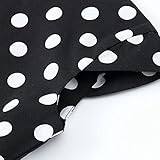 Kids Girls Cap Sleeve Vintage Polka Dot 50's Swing Dress 1950s Retro Audrey Hepburn Rockablilly Summer Casual A-line Dress Bow Tie Party Wedding Prom Cocktail Dress Dance Gown Black Polka 9-10 Years