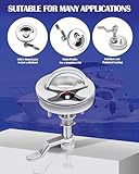 Nerites Boat Deck Flush Latch Marine Stainless Steel Door Hatch Flush Pull Handle for 2" Hole with Mounting Accessories