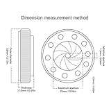 Adjustable Iris Diaphragm 1.5mm‑25mm Lens Iris Diaphragm ID 55mm OD M42 to M42 Aperture Diaphragm for Optical System Camera Microscope Aluminum Alloy Stainless Steel