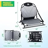 Islafeliz Universal Folding Kayak Seat - Aluminium Canvas Paddleboard Kayak Seats with Back Support, Suitable for Kayaking Canoeing Rafting Fishing