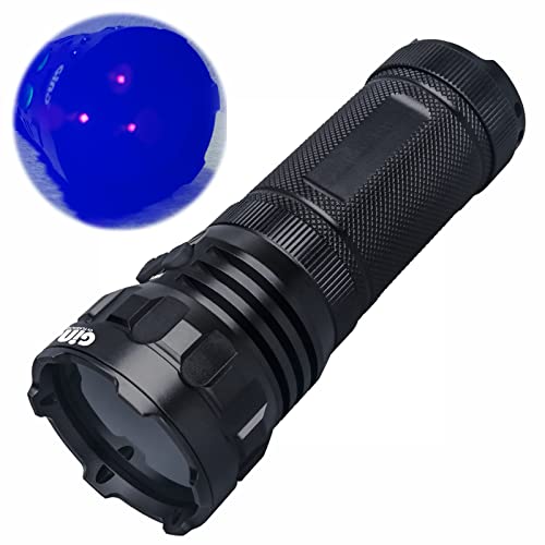 GING UV FLASHLIGHT UVM15 365NM Blacklight High-Power 3 UVled Beads Light in 1 Input and Output USB Type-C Charging Port Blacklight Torch for Glue, Pet Urine, Counterfeit Money, Resin…