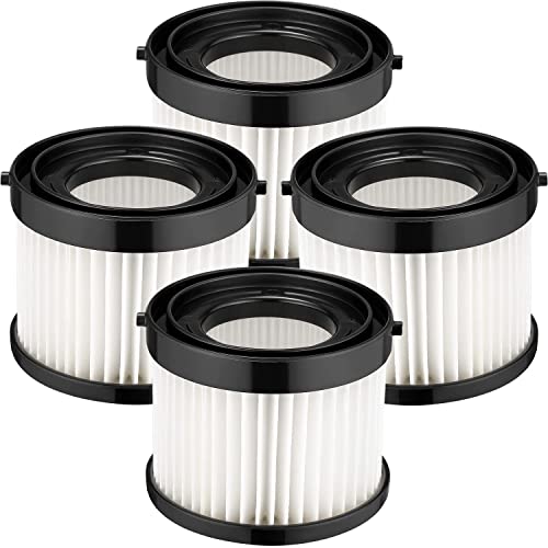 49-90-0160 Cartridge Filter 4 Pack Compatible with Milwaukee 49-90-0160 49-90-1951 0882-20 M18 Vacuum Cleaner with Small Brush