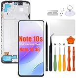 Replacement for Xiaomi Redmi Note 10 4G | Note 10s LCD Screen with Frame for Redmi note10 4G note10s M2101K7AI M2101K7AG M2101K7BG LCD Touch Screen Display Panel Digitizer Assembly with Repair kit