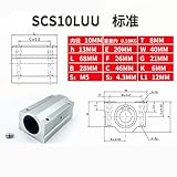 4 Pcs SCS 6/8/10/12/13/16/20/25/30 Uu/LUU Aluminum Slider Linear Motion Ball Bearing(SCS10LUU)