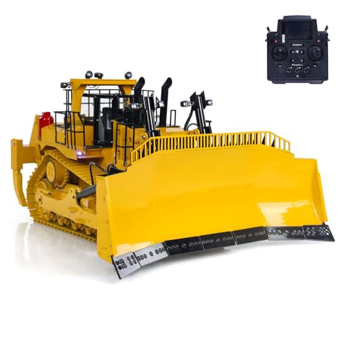 wheelfun 1:14 Hydraulic RC Bulldozer D11T Metal Remote Control Dozers Smoke Unit Light Sound System Motor Servo ESC Hobby Grade Model