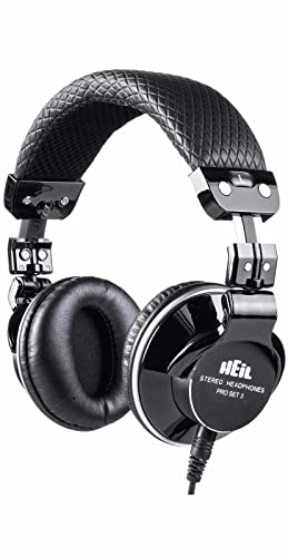 Heil Sound Pro Set 3 Studio Headphones with Closed Back. High Impedance and Deep Bass Headphones Perfect for Studio Audio, Podcast Audio, Live Sound Audio, and Broadcast