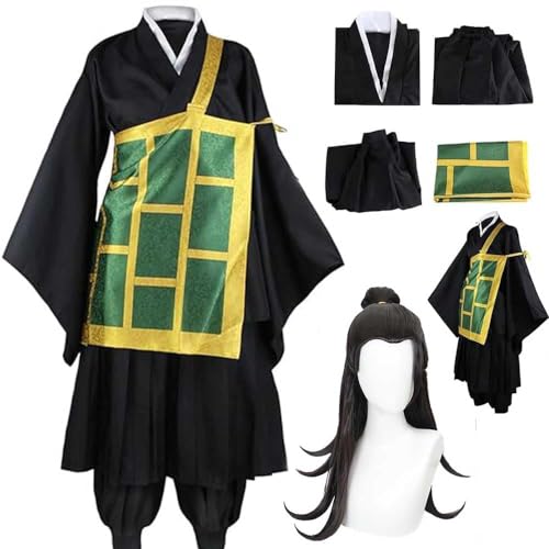 Lmetsky Geto Suguru Cosplay Costume Outfit Geto Suguru Kimono Uniform Black Full Set Halloween Men