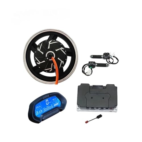 Compatible with Motor 17 * 3.5 "QS260 5000W V4 72V hub Motor with Fardriver ND72680 Controller Conversion kit Electric Motorcycle
