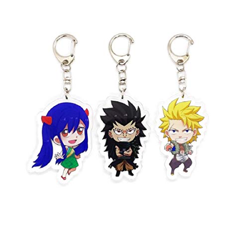 EBTY DREAMS Inc. - Set of 3 Fairy Tail Acrylic Keychain Wendy Marvell, Gajeel Redfox, Sting Eucliffe