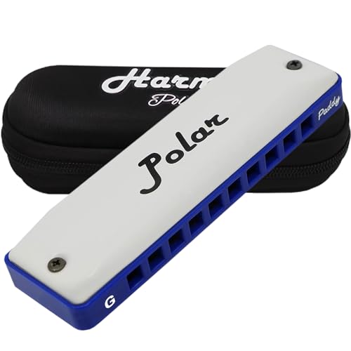 Harmo Polar Diatonic Harmonica Key of G, Paddy Richter Tuning - Specialized for Irish, Bluegrass, Celtic, and Folk Music, Mouth Organ With Case, Harmonica for Kids, Adults, Beginners & Professionals